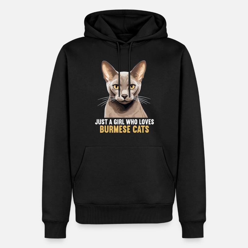 Chat birman Birmanie Katze - Sweat à capuche Premium bio Homme - noir