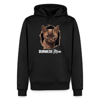 Chat birman Birmanie Katze - Sweat à capuche Premium bio Homme - noir - Devant - Nico (187cm)