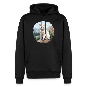 Burmilla Chaton Burmilla Chat - Sweat à capuche Premium bio Homme - noir - Devant - Nico (187cm)
