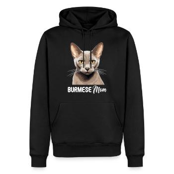 Chat birman Birmanie Katze - Sweat à capuche Premium bio Homme - noir - Devant - Nico (187cm)