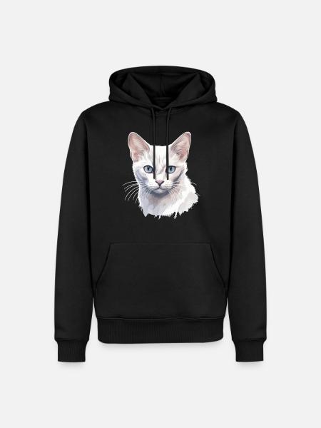 Burmilla Chaton Burmilla Chat - Sweat à capuche Premium bio Homme - noir