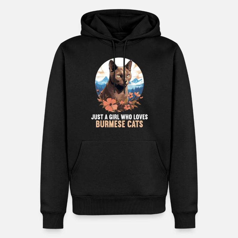 Chat birman Birmanie Katze - Sweat à capuche Premium bio Homme - noir