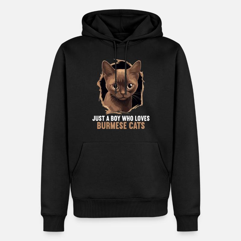 Chat birman Birmanie Katze - Sweat à capuche Premium bio Homme - noir