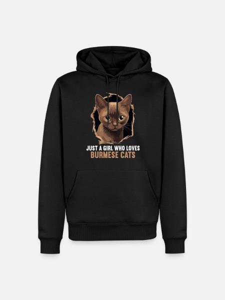 Burmese Cat Burma Katze - Men’s Premium Organic Hoodie - black