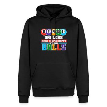 Bingo Anrufer Bingo Spieler Glücksspiel Lotterie - Männer Premium Bio Hoodie - Schwarz - Vorne - Nico (187cm)