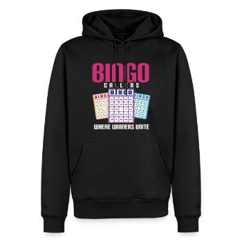 Bingo Anrufer Bingo Spieler Glücksspiel Lotterie - Männer Premium Bio Hoodie - Schwarz - Vorne - Nico (187cm)
