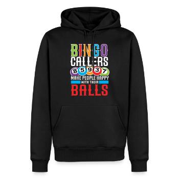 Bingo Anrufer Bingo Spieler Glücksspiel Lotterie - Männer Premium Bio Hoodie - Schwarz - Vorne - Nico (187cm)