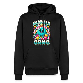 Kaugummiautomat Süßigkeitenspender Bubble Gang - Männer Premium Bio Hoodie - Schwarz - Vorne - Nico (187cm)