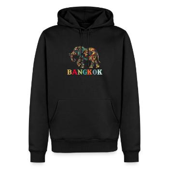 Elephant Thailand - Männer Premium Bio Hoodie - Schwarz - Vorne - Nico (187cm)