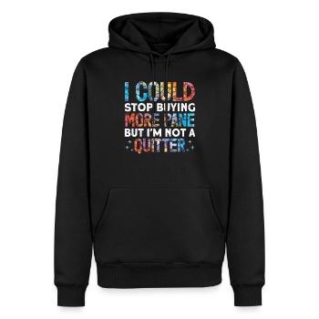 Lustiger Buntglas-künstler - Männer Premium Bio Hoodie - Schwarz - Vorne - Nico (187cm)