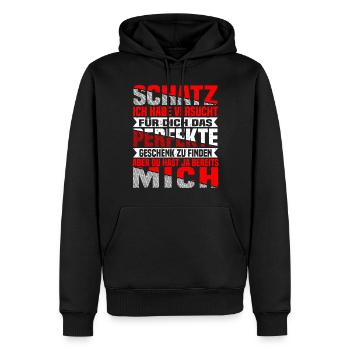 Partner Gift, Partnership Funny Idea - Men’s Premium Organic Hoodie - black - Front - Nico (187cm)