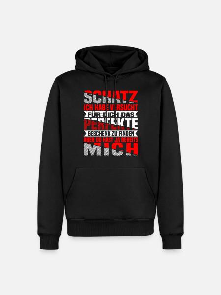 Partner Geschenk, Partnerschaft Lustige Idee - Männer Premium Bio Hoodie - Schwarz