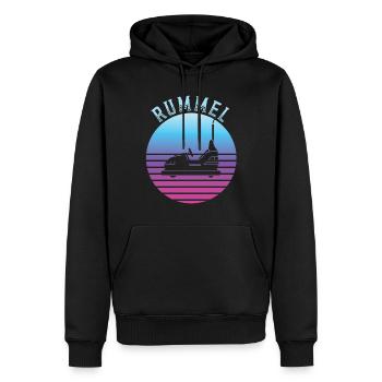 Amusement park, funfair, fair, bumper cars - Men’s Premium Organic Hoodie - black - Front - Nico (187cm)