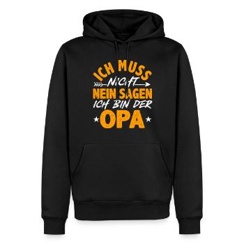 Bester Opa, Großvater Geschenk, Opa Spruch - Männer Premium Bio Hoodie - Schwarz - Vorne - Nico (187cm)