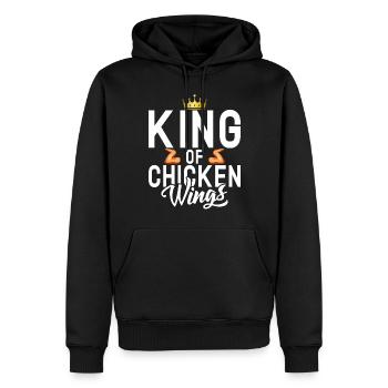 Chicken Wings Gifts - Männer Premium Bio Hoodie - Schwarz - Vorne - Nico (187cm)