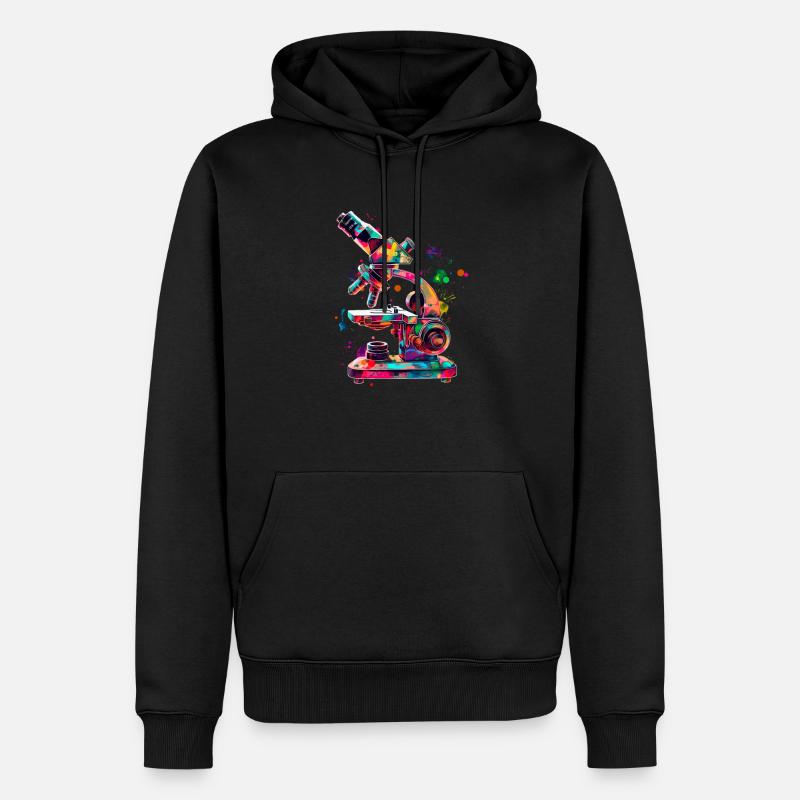 Microscopie Scientifique Biologiste Microscope - Sweat à capuche Premium bio Homme - noir