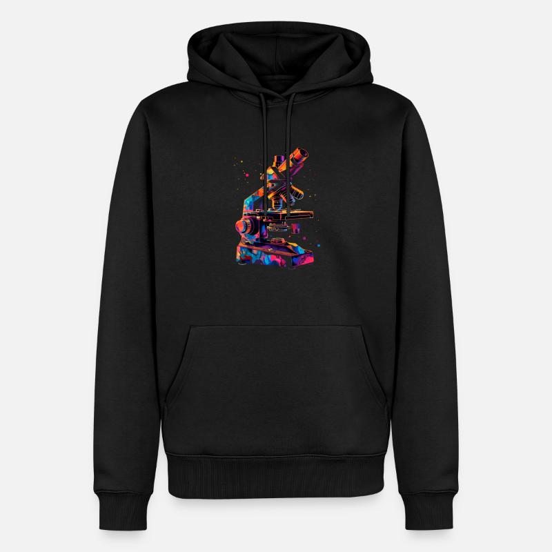 Microscopy Scientist Biologist Microscope - Männer Premium Bio Hoodie - Schwarz