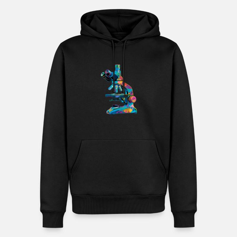 Microscopy Scientist Biologist Microscope - Männer Premium Bio Hoodie - Schwarz