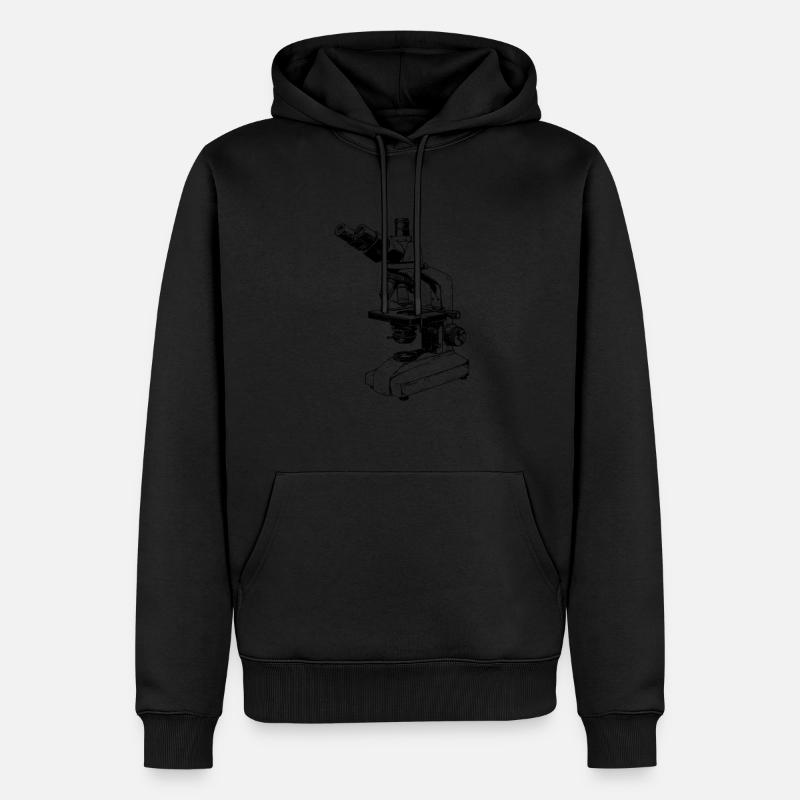 Microscopie Scientifique Biologiste Microscope - Sweat à capuche Premium bio Homme - noir