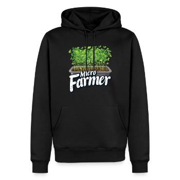 Microgreen Agriculture Gartenarbeit - Männer Premium Bio Hoodie - Schwarz - Vorne - Nico (187cm)