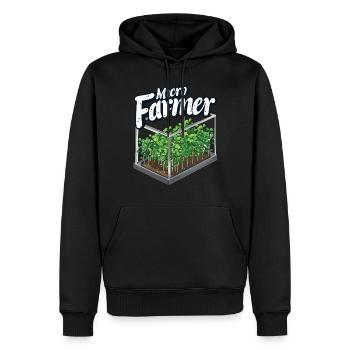 Microgreen Agriculture Gartenarbeit - Männer Premium Bio Hoodie - Schwarz - Vorne - Nico (187cm)