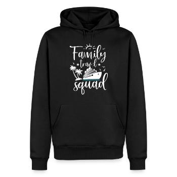 Croisière Voyage en famille Vacances en bateau Patry en famille - Sweat à capuche Premium bio Homme - noir - Devant - Nico (187cm)