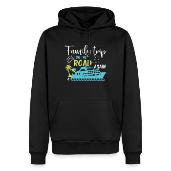 Croisière Voyage en famille Vacances en bateau Patry en famille - Sweat à capuche Premium bio Homme - noir - Devant - Nico (187cm)