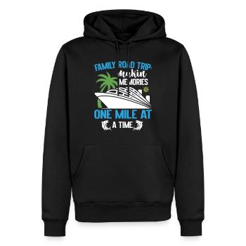 Croisière Voyage en famille Vacances en bateau Patry en famille - Sweat à capuche Premium bio Homme - noir - Devant - Nico (187cm)