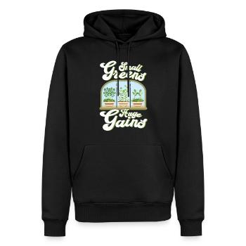 Microgreen Agriculture Gartenarbeit - Männer Premium Bio Hoodie - Schwarz - Vorne - Nico (187cm)