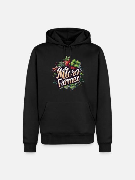 Microgreen Agriculture Gartenarbeit - Männer Premium Bio Hoodie - Schwarz