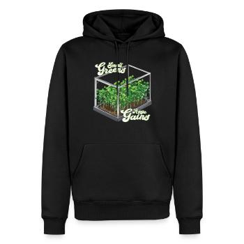 Microgreen Agriculture Gartenarbeit - Männer Premium Bio Hoodie - Schwarz - Vorne - Nico (187cm)