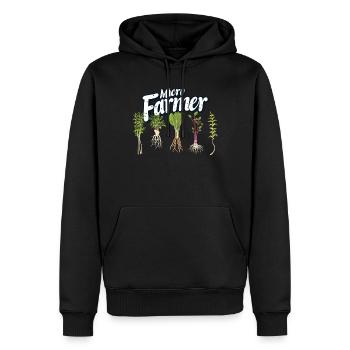 Microgreen Agriculture Gartenarbeit - Männer Premium Bio Hoodie - Schwarz - Vorne - Nico (187cm)