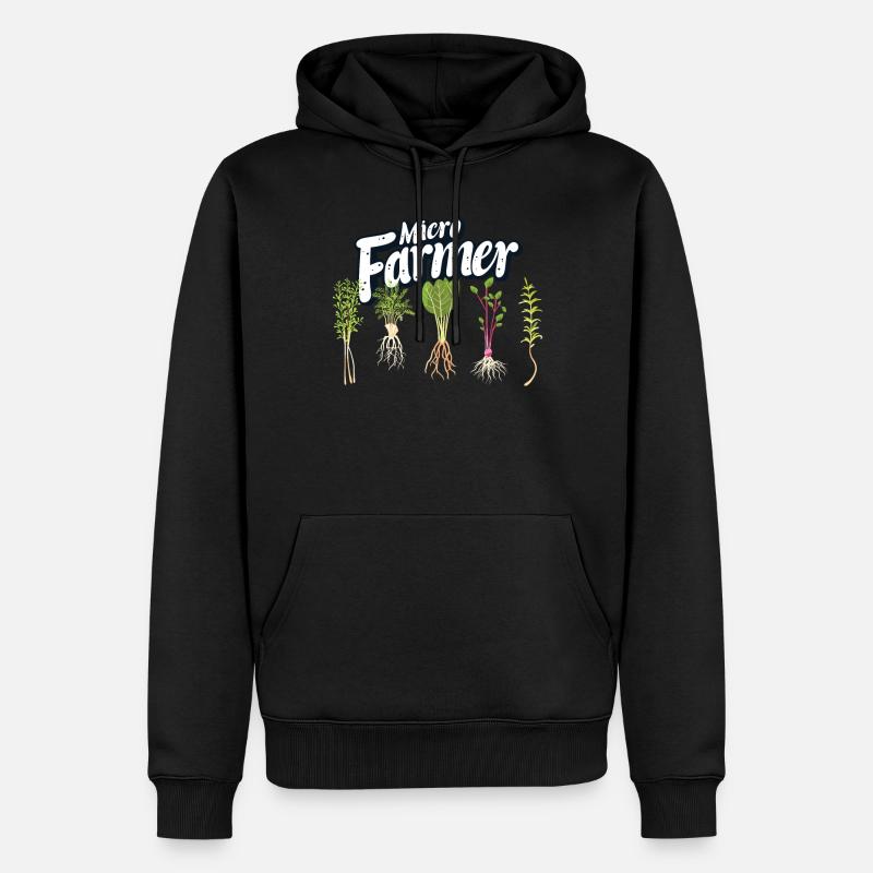 Jardinage de l’agriculture micro-verte - Sweat à capuche Premium bio Homme - noir