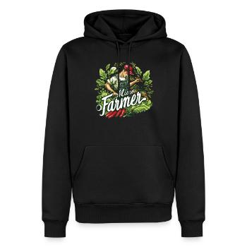 Microgreen Agriculture Gartenarbeit - Männer Premium Bio Hoodie - Schwarz - Vorne - Nico (187cm)