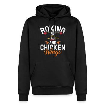 Chicken Wings Gifts - Männer Premium Bio Hoodie - Schwarz - Vorne - Nico (187cm)