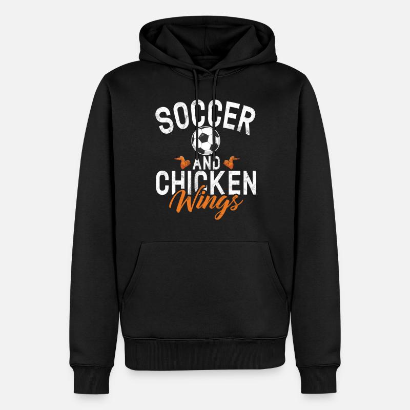 Cadeaux d’ailes de poulet - Sweat à capuche Premium bio Homme - noir