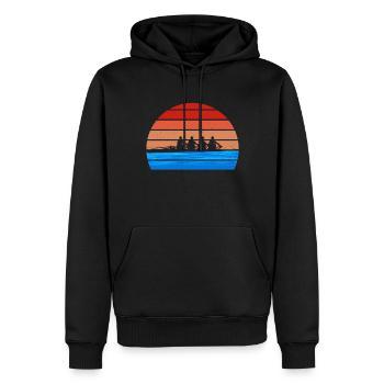 Rowboot Der Crew Boot Rowboot Rower Rowes Rower - Männer Premium Bio Hoodie - Schwarz - Vorne - Nico (187cm)