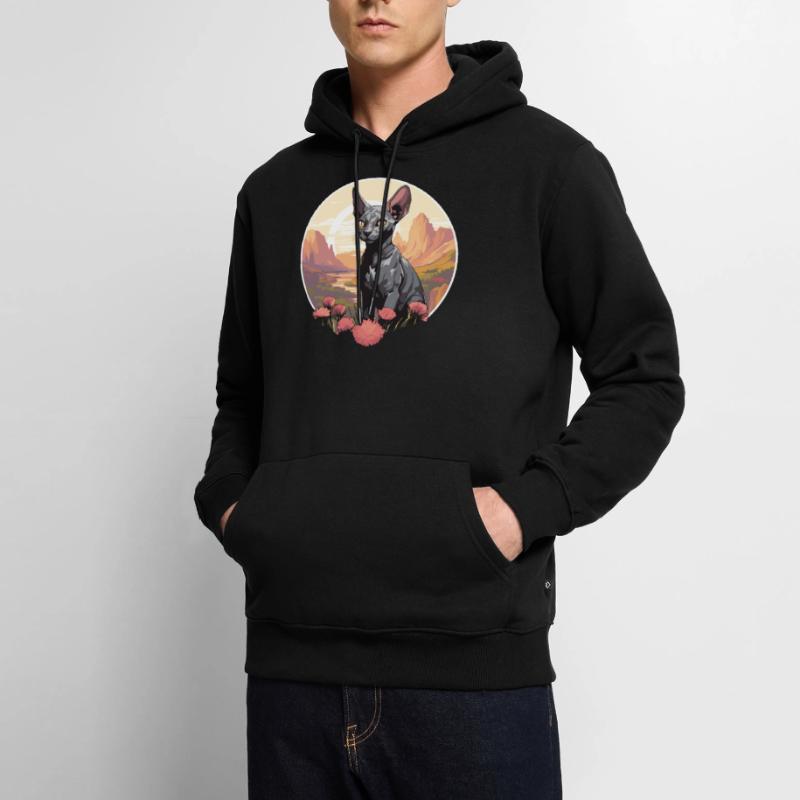 Cornish Rex Kitten Cornish Rex Cat Men’s Premium Organic Hoodie