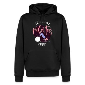 Instructeur de Pilates Professeur C’est - Sweat à capuche Premium bio Homme - noir - Devant - Nico (187cm)
