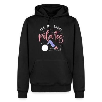 Instructeur de Pilates Enseignant Demandez-moi - Sweat à capuche Premium bio Homme - noir - Devant - Nico (187cm)
