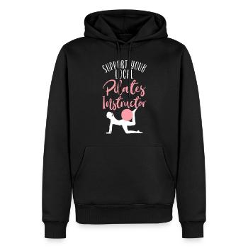 Instructeur de Pilates Soutien aux enseignants - Sweat à capuche Premium bio Homme - noir - Devant - Nico (187cm)