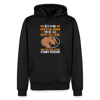 Comme Fourmilier Plus de Fourmilier Ours - Sweat à capuche Premium bio Homme - noir - Devant - Nico (187cm)