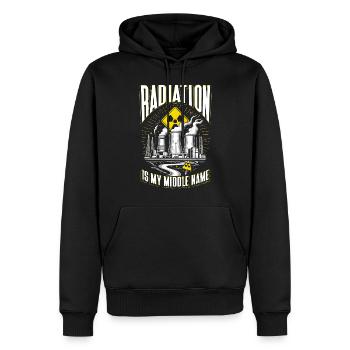 Nuclear Engineer Radiation Is My Middle Name - Men’s Premium Organic Hoodie - black - Front - Nico (187cm)