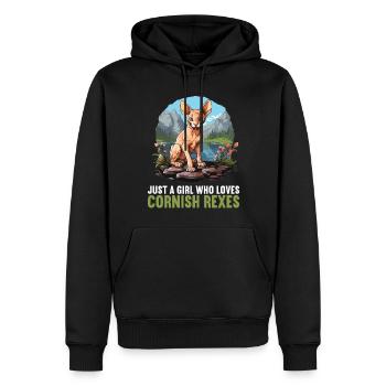 Cornish Rex Kätzchen Cornish Rex Katze - Männer Premium Bio Hoodie - Schwarz - Vorne - Nico (187cm)