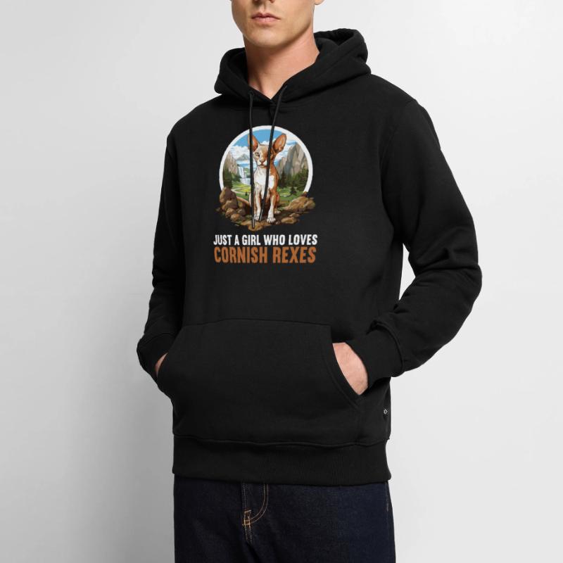 Cornish Rex Kitten Cornish Rex Cat Men’s Premium Organic Hoodie