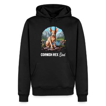 Cornish Rex Kätzchen Cornish Rex Katze - Männer Premium Bio Hoodie - Schwarz - Vorne - Nico (187cm)