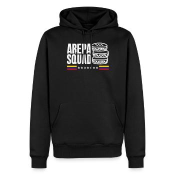 Arepas Colombien Venezuela Nourriture - Sweat à capuche Premium bio Homme - noir - Devant - Nico (187cm)