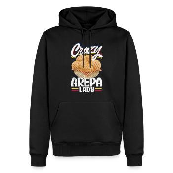 Arepas Colombien Venezuela Nourriture - Sweat à capuche Premium bio Homme - noir - Devant - Nico (187cm)
