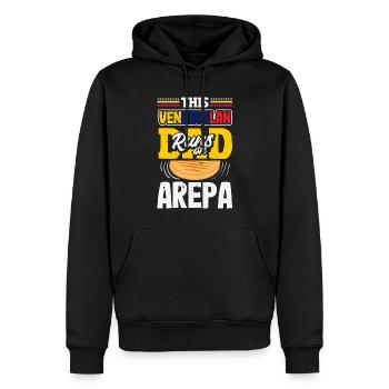 Arepas Colombien Venezuela Nourriture - Sweat à capuche Premium bio Homme - noir - Devant - Nico (187cm)