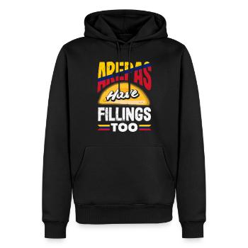 Arepas Colombien Venezuela Nourriture - Sweat à capuche Premium bio Homme - noir - Devant - Nico (187cm)